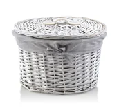 Kosze wiklinowe - Lumarko Lumarko Kuferek Wiklinowy Owalny 29x36xh25cm HIWD8674-GAZET Mondex - miniaturka - grafika 1