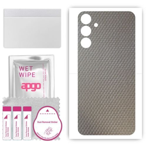 folia naklejka skórka strukturalna na TYŁ do Samsung Galaxy M15 5G - Aluminium krople - apgo SKINS