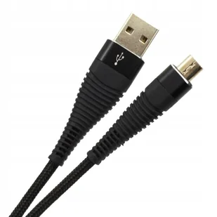 Kabel PC Micro USB 2 m czarny - nylon HQ Przewód do ładowania Telefonu Mikro Usb - Kable USB - miniaturka - grafika 1
