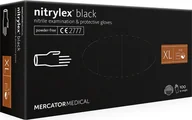 Rękawice robocze - Mercator Medical rękawice diagnostyczne nitrylex black roz. XL 100szt. RD30104005 - miniaturka - grafika 1