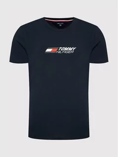 Koszulki męskie - Tommy Hilfiger T-Shirt Essentials Big Logo MW0MW22735 Granatowy Regular Fit - grafika 1