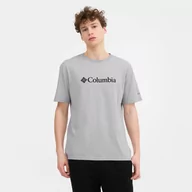 Koszulki sportowe męskie - Męski t-shirt z nadrukiem COLUMBIA CSC Basic Logo Tee - szary - miniaturka - grafika 1