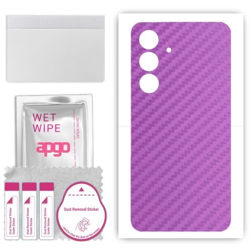 folia naklejka skórka strukturalna na TYŁ do Samsung Galaxy A55 5G - Carbon Fioletowy - apgo SKINS
