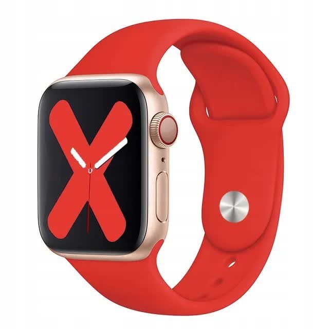 Pasek Silikon Do Apple Watch 38/40/41mm CZERWONY