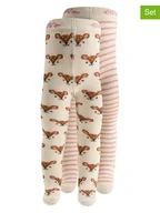 Rajstopy dziecięce - ewers Rajstopy (2 pary) w kolorze beżowym - miniaturka - grafika 1