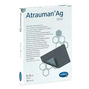 Hartmann Atrauman AG Opatrunek siatkowy z maścią 5cm x 5cm - 1 sztuka - Apteczki i materiały opatrunkowe - miniaturka - grafika 1