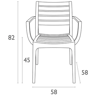 Meble ogrodowe Siesta Artemis Ares 140 cm Taupe 4+1 - Meble gastronomiczne - miniaturka - grafika 12