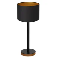 Lampy stojące - Luminex Table lamps 3835 Lampa stołowa lampka 1x60W E27 czarny/naturalny/złoty - miniaturka - grafika 1