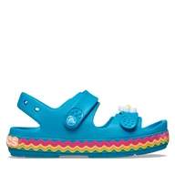 Buty dla dziewczynek - Sandały Crocs Kids’ Crocband Cruiser Ricrac Sandal 211028 Niebieski - miniaturka - grafika 1