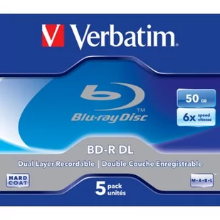 Verbatim BD-R 50GB X6 (5 JEWEL CASE) NDVMVBR0001A [7505436] - Nośniki danych - miniaturka - grafika 1
