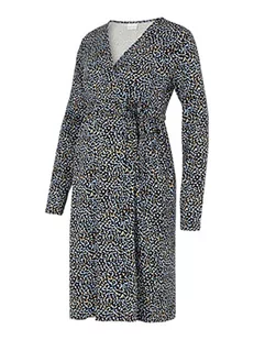 MAMALICIOUS Women's MLGRIT TESS L/S ABK Dress 2F A. Kleid, Black/AOP:Print, S, Czarny/Aop:nadruk, S - Sukienki ciążowe - miniaturka - grafika 1