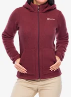 Kurtki męskie - Polar damski Berghaus Darria FZ Hooded Jacket - garnet - miniaturka - grafika 1
