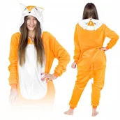 Piżamy damskie - ONESIE PIŻAMA LISEK ROZMIARY KIGURUMI KOSTIUM POMARAŃCZOWY PRZEBRANIE DRES - miniaturka - grafika 1