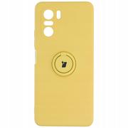Etui i futerały do telefonów - Bizon Etui Case Silicone Ring do Xiaomi Mi 11i / Poco F3 żółte - miniaturka - grafika 1