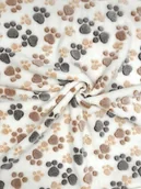 Legowiska dla psów - Koc polarowy 100x70 cm łapy jasne - miniaturka - grafika 1