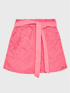 Guess Szorty materiałowe J3GD04 WFGJ0 Różowy Relaxed Fit - Spodenki damskie - miniaturka - grafika 1