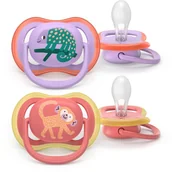 Smoczki uspokajające - Philips Avent Ultra Air SCF349/47 18+m smoczek Girl 2 szt. - miniaturka - grafika 1