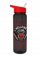 Shakery i bidony sportowe - Butelki na wodę Bidon z rurką Stranger Things Hellfire Club 700ml Dla niego - miniaturka - grafika 1