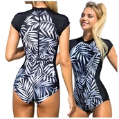 Stroje kąpielowe - Strój kąpielowy jednoczęściowy pełny plus size damski S - miniaturka - grafika 1