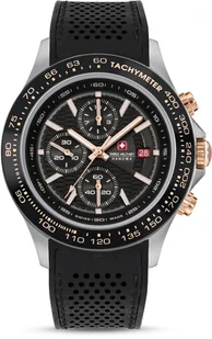 Zegarek Zegarek męski SWISS MILITARY SMWGO0003401 czarny sportowy - Zegarki męskie - miniaturka - grafika 1
