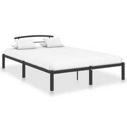 Łóżka - vidaXL Rama łóżka, czarna, metalowa, 120 x 200 cm - miniaturka - grafika 1