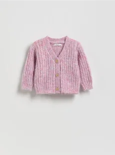 Reserved - Dzianinowy kardigan - jasnofioletowy - Bluzki dla niemowląt - miniaturka - grafika 1