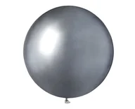 Balony i akcesoria - GoDAN Balon SHINY Metaliczny Srebrny, Chrom 19" BGG/8953-5 - miniaturka - grafika 1