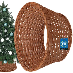Spódnica choinkowa KOTARBAU® z wierzby Ø 50 cm, stojak choinkowy w naturalnym kolorze z naturalnego rattanu, kosz na choinkę, pokrowiec na stojak choinkowy, dekoracyjna podstawa stojaka choinkowego - Stojaki choinkowe - miniaturka - grafika 1