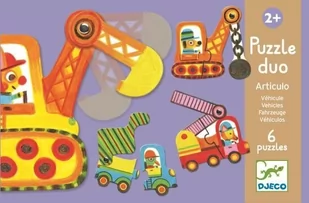 Djeco Puzzle duo Pojazdy - Puzzle - miniaturka - grafika 1