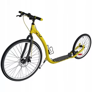 Master Hulajnoga  GLX 26/20 cala czarno-zielona z zamkiem hamulec tarczowy MAS-S027-black-yellow - Hulajnogi - miniaturka - grafika 1