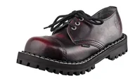Botki męskie - krótkie glany STEEL - RED / BLACK (3 dziurki)-45 - miniaturka - grafika 1