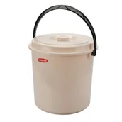 Inne artykuły do sprzątania - Wiadro 16 l z pokrywą beżowe - miniaturka - grafika 1