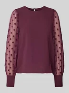 Bluzki damskie - Bluzka o kroju regular fit z bufiastymi rękawami model ‘MALVA’ - miniaturka - grafika 1