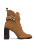 Botki damskie - Badura Botki EO-VIV-1 Brązowy - miniaturka - grafika 1