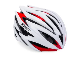 Kask rowerowy Romet 109 biało czerwony rozm M (55-58) - Kaski rowerowe - miniaturka - grafika 1