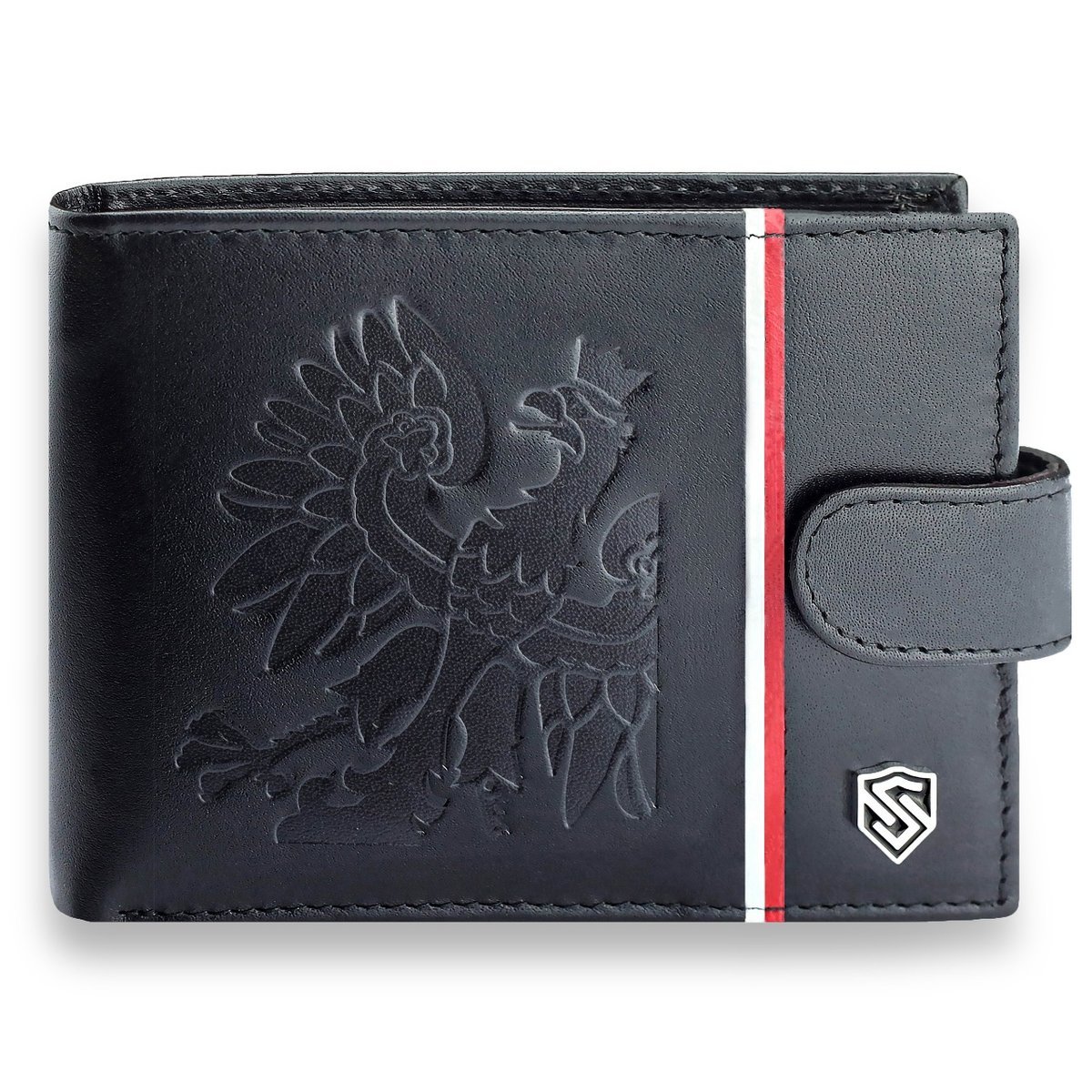 Portfel Męski Skórzany STEVENS Patriotyczny Orzeł Flaga Godło Polska RFID Rozbudowany