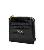 Portfele - Mały portfel etui na karty czarne Nobo - miniaturka - grafika 1