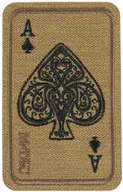 Odzież taktyczna i umundurowanie - Naszywka M-Tac Ace Of Spades - Coyote (51324005) - miniaturka - grafika 1