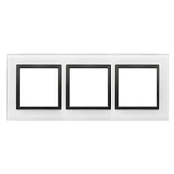 Klawisze i ramki - Ramka Kontakt-Simon Nature DRN3/68 3-krotna czarna perła - miniaturka - grafika 1