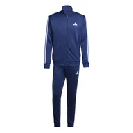 Dresy męskie - Męski Dres ADIDAS M 3S FT TT TS JI8873 – Granatowy - miniaturka - grafika 1