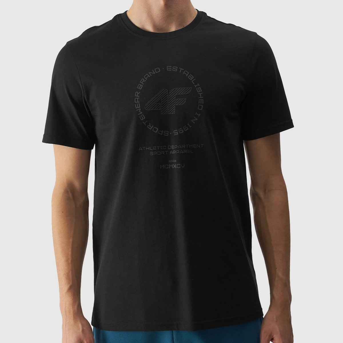 Koszulka Męska 4F T-shirt Czarny Logo S Czarny