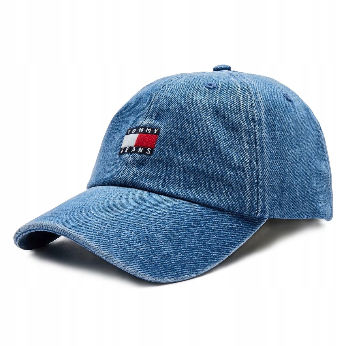 -30% TOMMY JEANS CZAPKA Z DASZKIEM MĘSKA JEANSOWA NIEBIESKA