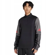 Bluzy męskie - Bluza męska adidas Squadra 25 Training Top czarno-szara JD1629 S - miniaturka - grafika 1