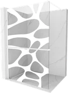 Ścianki i drzwi prysznicowe - Mexen Kioto+ ścianka prysznicowa z półką Walk-in 100 x 200 cm, biały wzór, biała - 800-100-121-20-97 - miniaturka - grafika 1