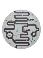 Maty edukacyjne - OYOY mini Koc "Adventure" w kolorze szarym do zabawy - Ø 112 cm - miniaturka - grafika 1