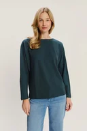 Koszulki i topy damskie - Luźny turkusowy longsleeve - Greenpoint - miniaturka - grafika 1