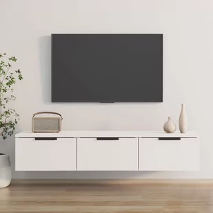 Lumarko Szafka wisząca, biała, 102x30x20 cm, materiał drewnopochodny - Półki do salonu - miniaturka - grafika 1