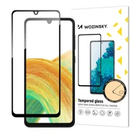Szkła hartowane na telefon - Szkło hartowane 9H na cały ekran Samsung Galaxy A34 5G z czarną ramką Full Glue WOZINSKY - miniaturka - grafika 1