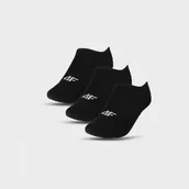 Skarpetki męskie - Męskie skarpetki niskie (3-pack) 4 F 4FWMM00USOCM275 - czarne - miniaturka - grafika 1