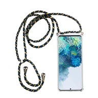 Etui i futerały do telefonów - Samsung Galaxy Etui na telefon komórkowy z łańcuszkiem Slim Cover Etui na telefon komórkowy z paskiem na sznurek, do telefonu komórkowego: Samsung Galaxy S10+ / S10 Plus, wybierz pasek: zielony kamuflaż - miniaturka - grafika 1
